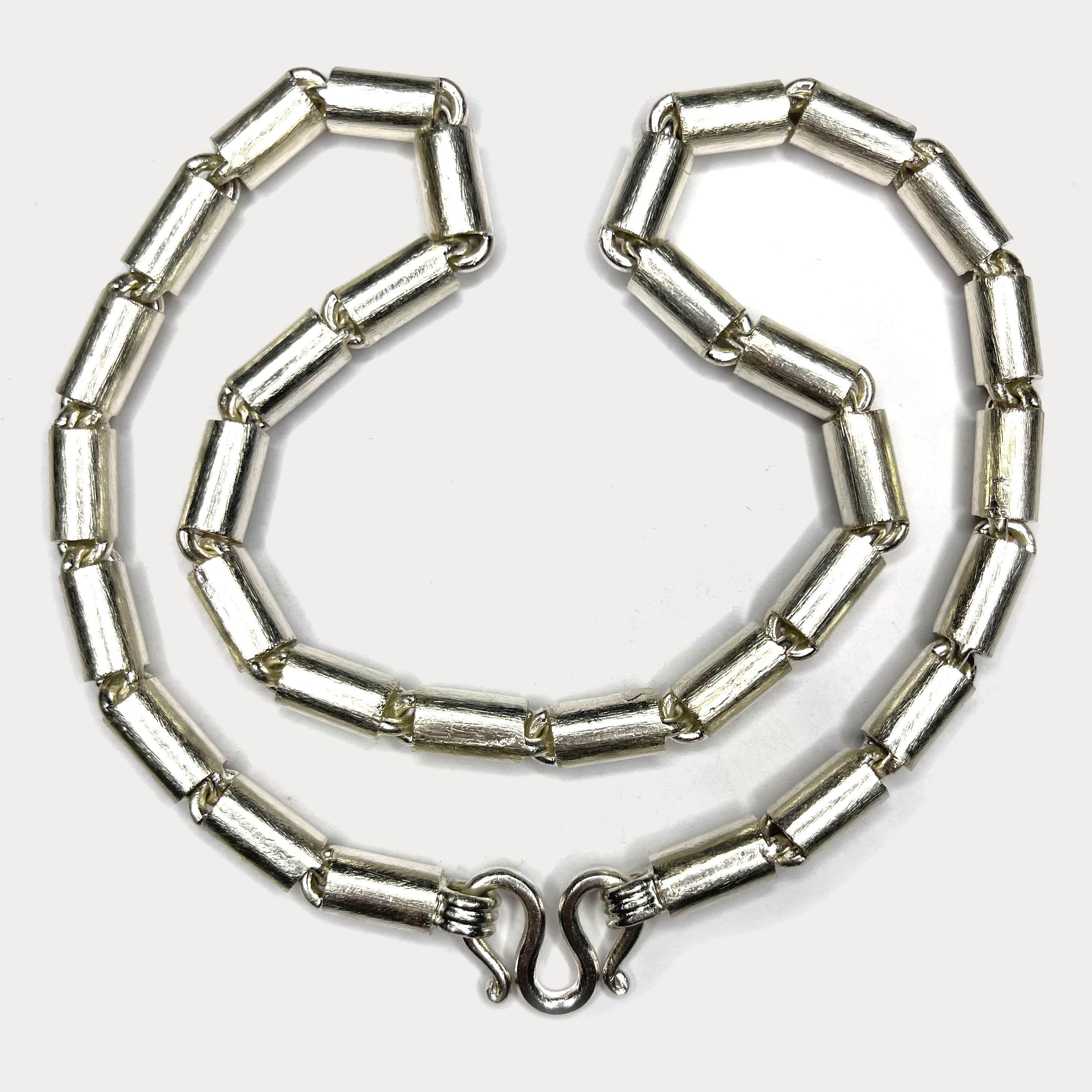 Round Baht Link 200g Necklace - Handmade 999 Pure Silver Chain