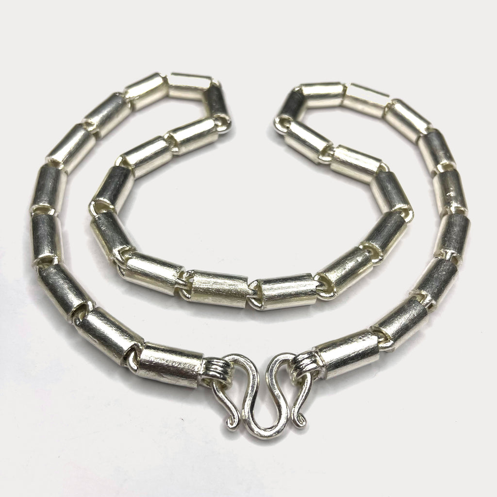 Round Baht Link 200g Necklace - Handmade 999 Pure Silver Chain