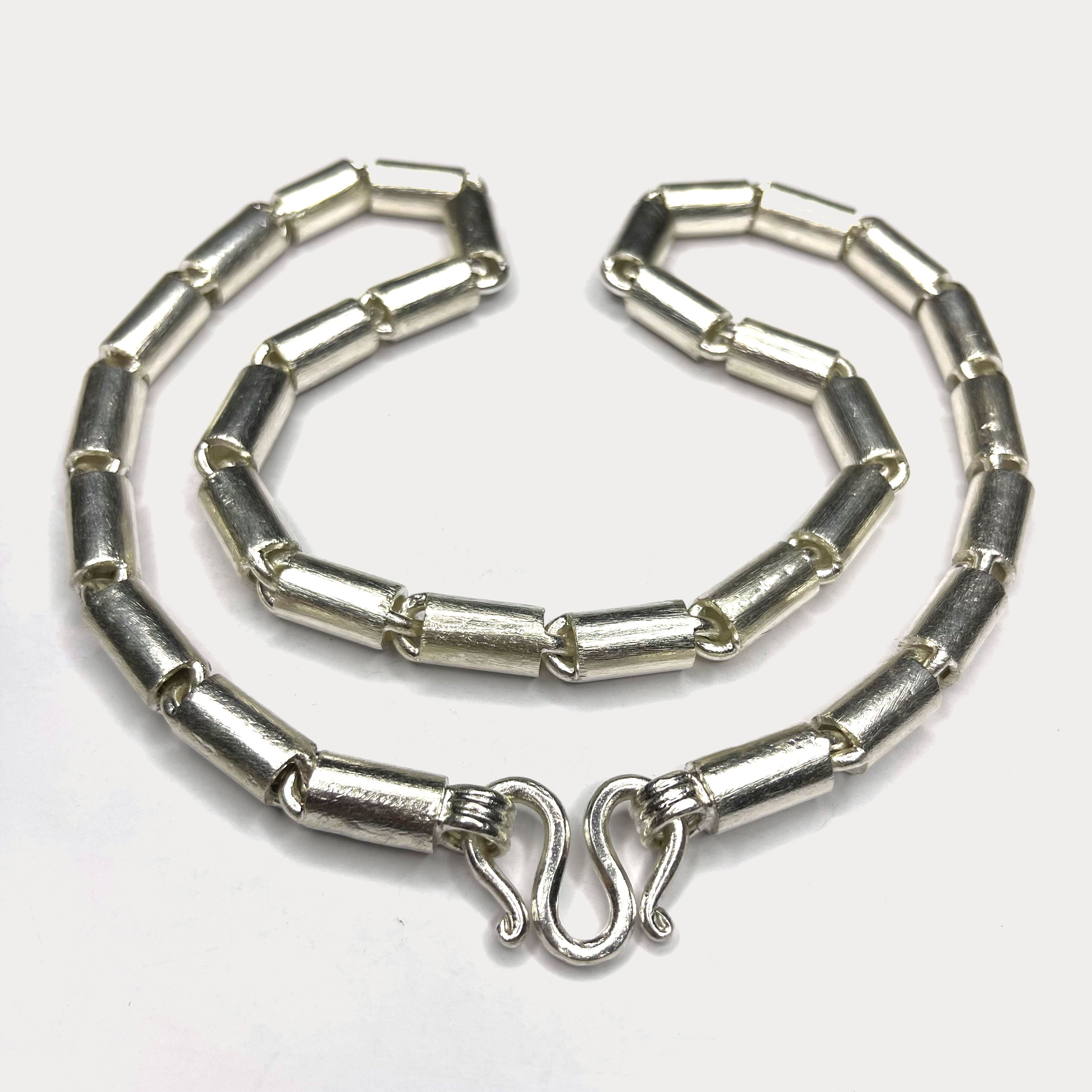 Round Baht Link 200g Necklace - Handmade 999 Pure Silver Chain