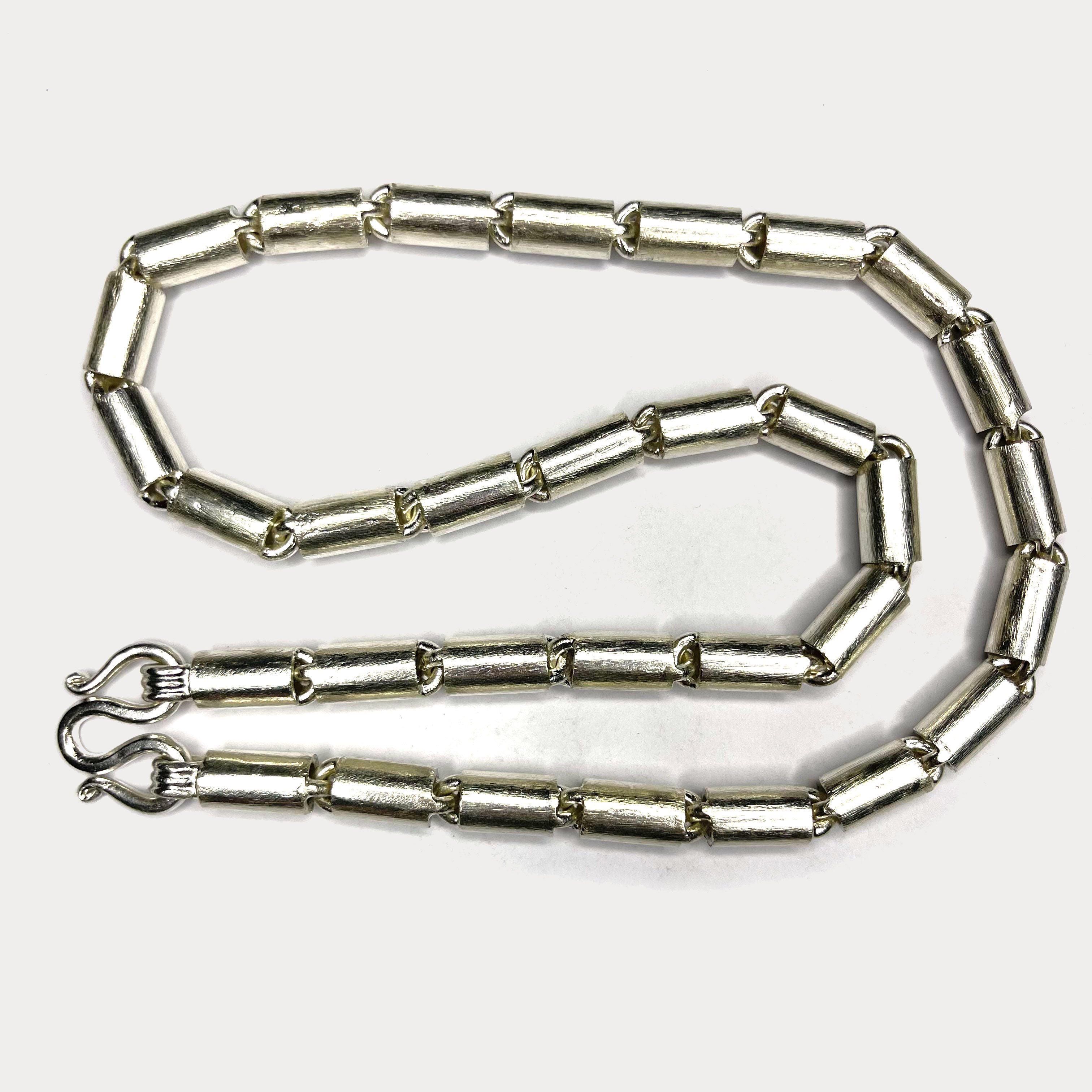 Round Baht Link 200g Necklace - Handmade 999 Pure Silver Chain