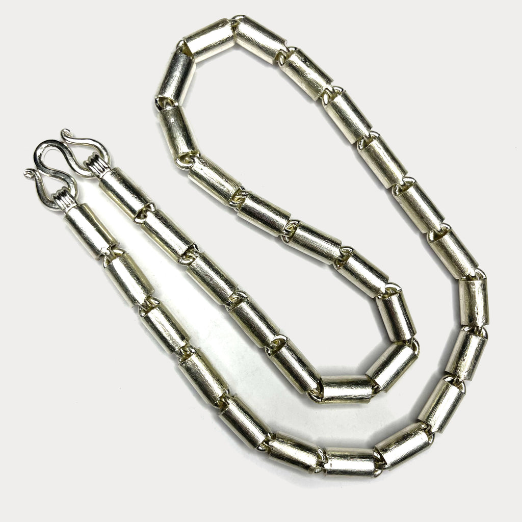 Round Baht Link 200g Necklace - Handmade 999 Pure Silver Chain