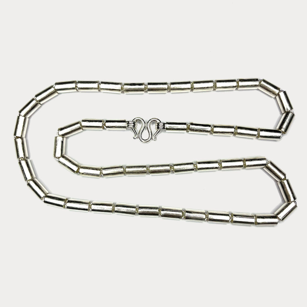 Round Baht Link 100g Necklace - Handmade 999 Pure Silver Chain
