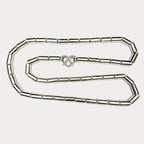 Round Baht Link 100g Necklace - Handmade 999 Pure Silver Chain