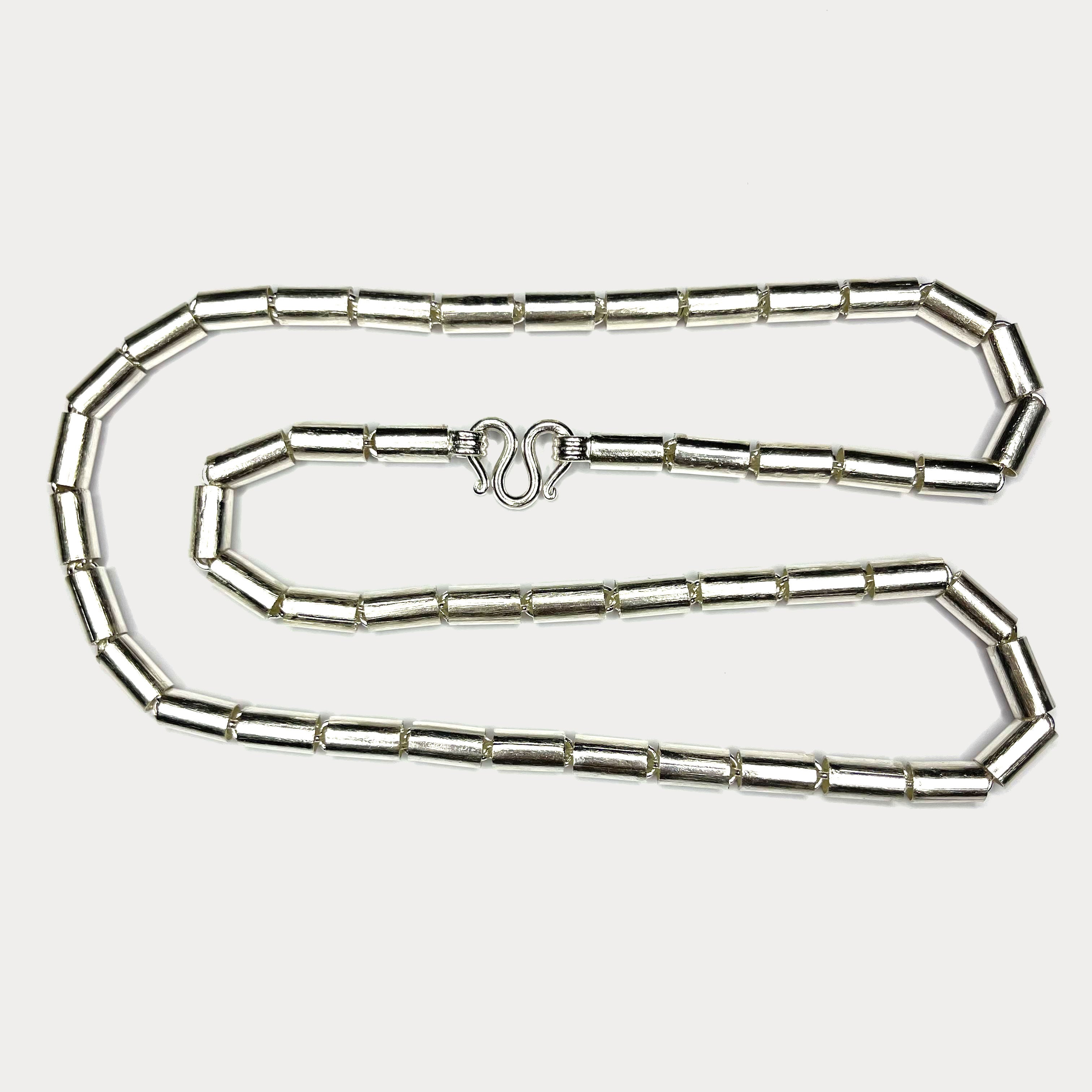Round Baht Link 100g Necklace - Handmade 999 Pure Silver Chain