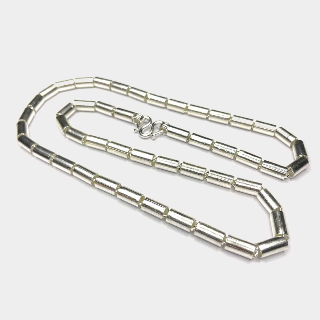 Round Baht Link 100g Necklace - Handmade 999 Pure Silver Chain