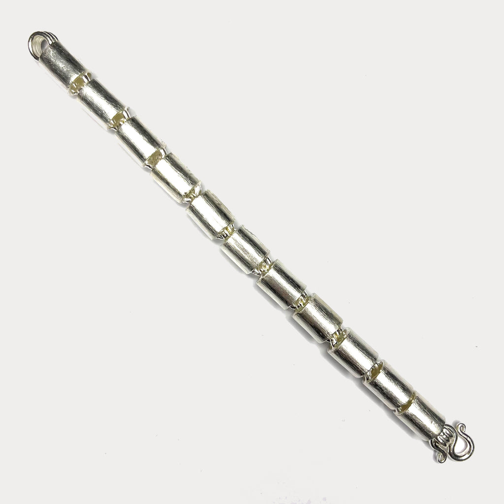Round Baht Link 100g Bracelet - Handmade 999 Pure Silver Chain