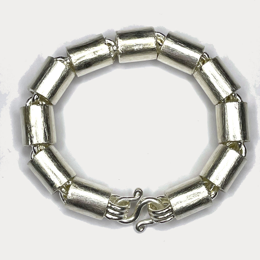 Round Baht Link 100g Bracelet - Handmade 999 Pure Silver Chain
