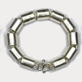 Round Baht Link 100g Bracelet - Handmade 999 Pure Silver Chain