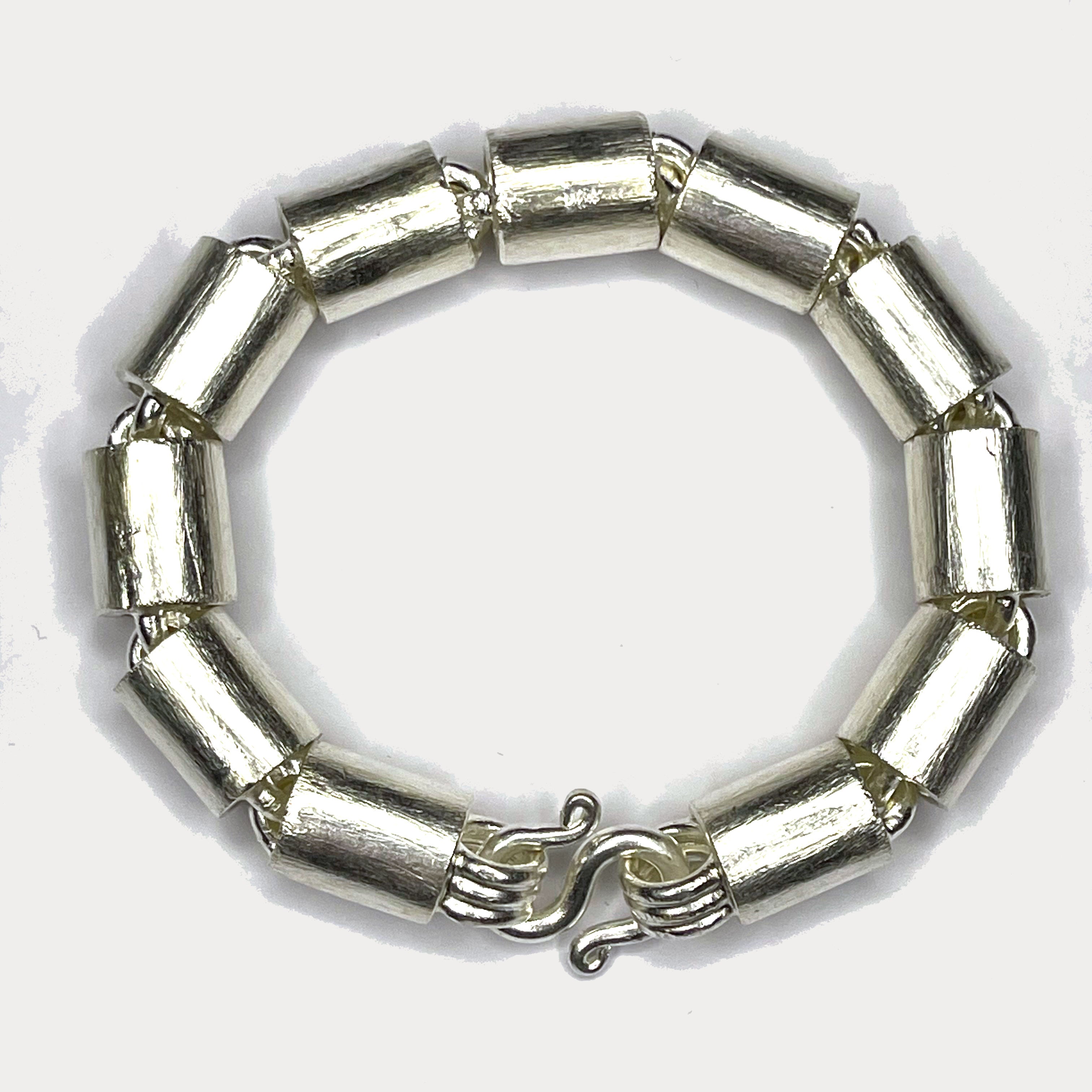 Round Baht Link 100g Bracelet - Handmade 999 Pure Silver Chain