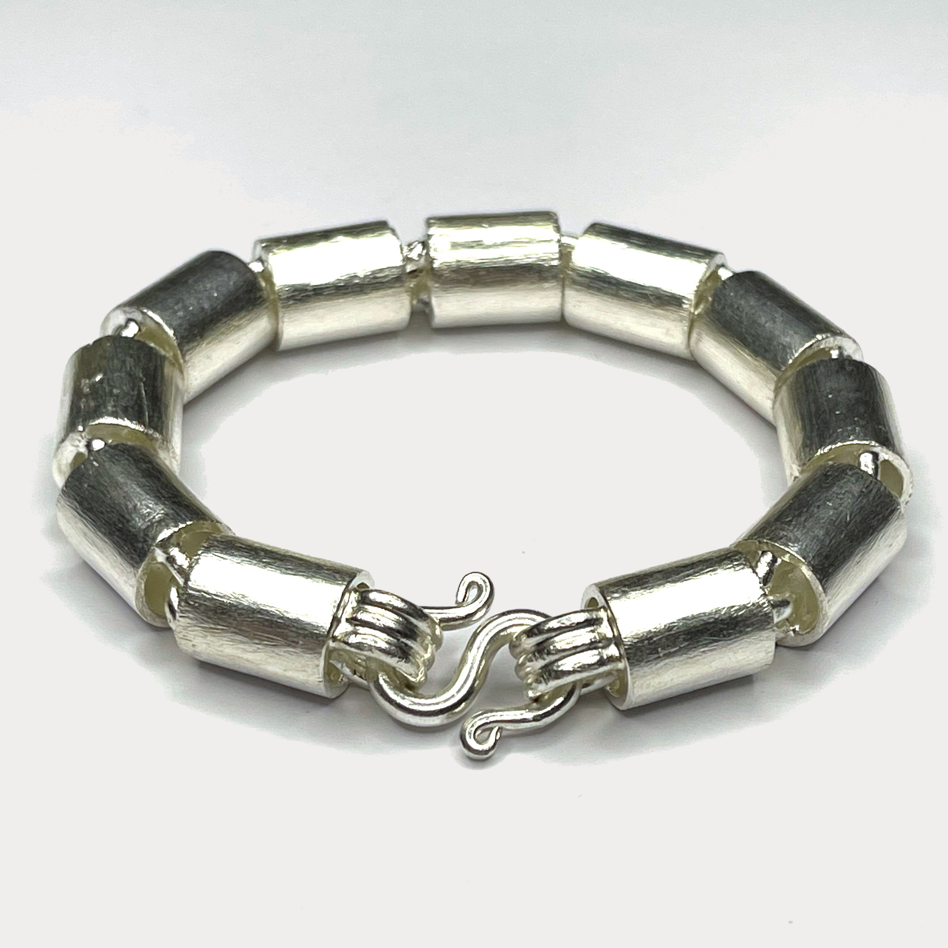 Round Baht Link 100g Bracelet - Handmade 999 Pure Silver Chain