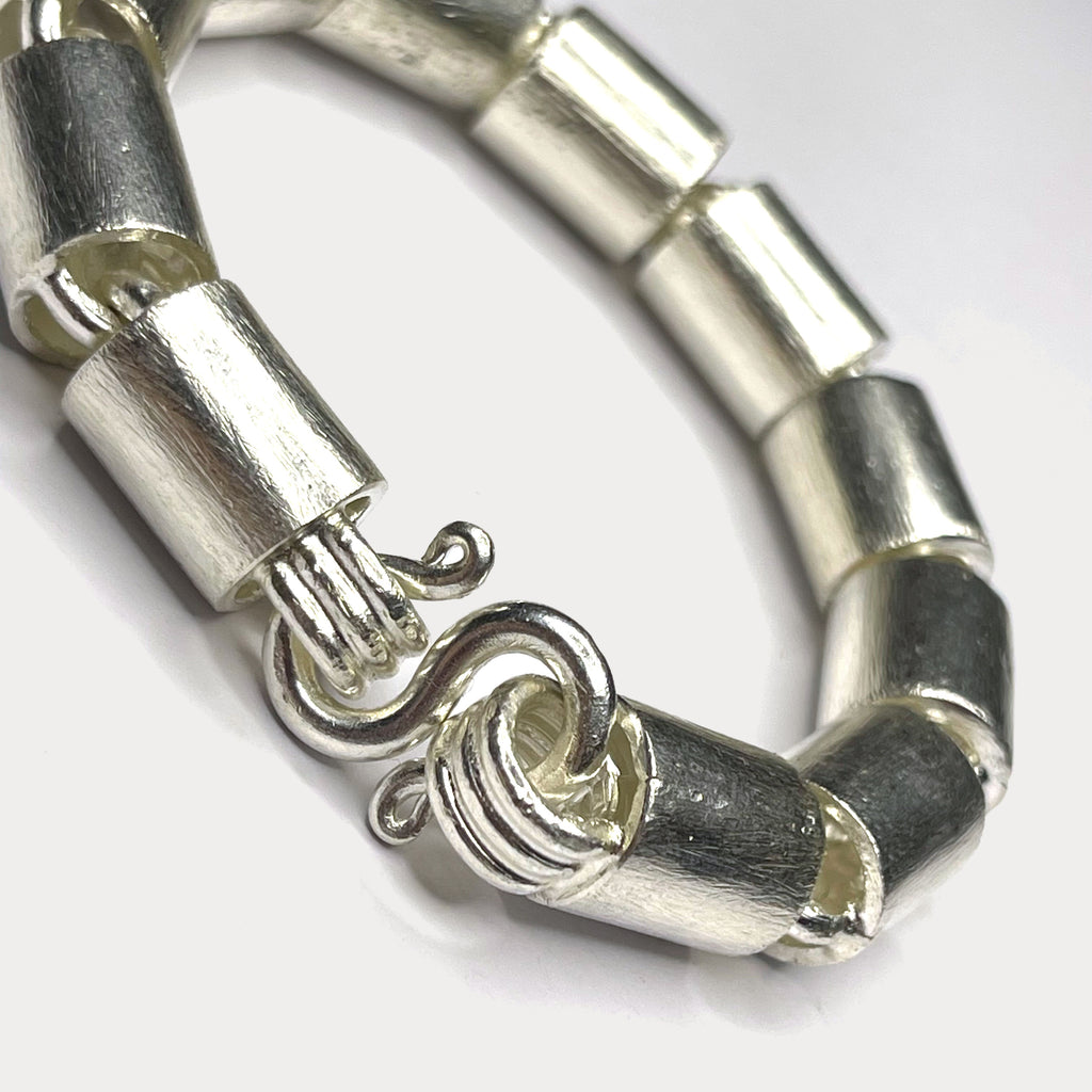 Round Baht Link 100g Bracelet - Handmade 999 Pure Silver Chain
