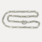 999 Pure Heavy Silver Sugarcane Curb Chain Necklace - 200g - 31inch