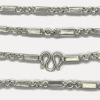999 Pure Heavy Silver Sugarcane Curb Chain Necklace - 200g - 31inch