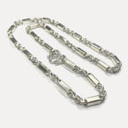 999 Pure Heavy Silver Sugarcane Curb Chain Necklace - 200g - 31inch