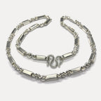 999 Pure Heavy Silver Sugarcane Curb Chain Necklace - 200g - 31inch