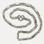 999 Pure Heavy Silver Sugarcane Curb Chain Necklace - 200g - 31inch