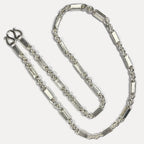 999 Pure Heavy Silver Sugarcane Curb Chain Necklace - 200g - 31inch