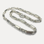 999 Pure Heavy Silver Sugarcane Curb Chain Necklace - 200g - 24"