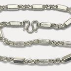 999 Pure Heavy Silver Sugarcane Curb Chain Necklace - 200g - 24"