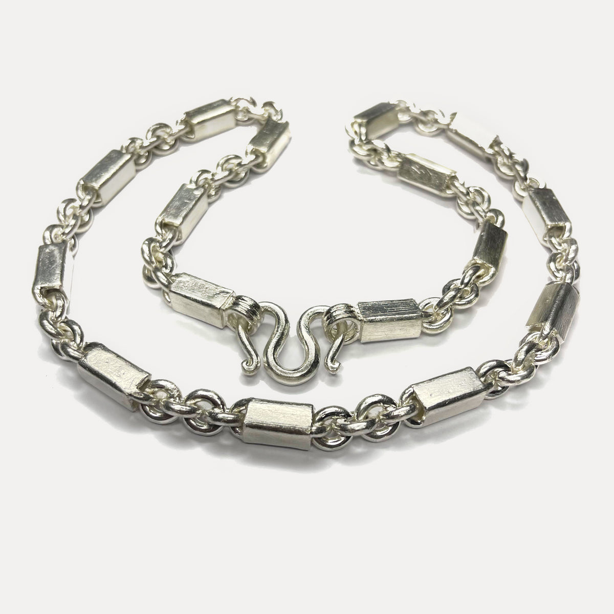 999 Pure Heavy Silver Sugarcane Curb Chain Necklace - 200g - 24"