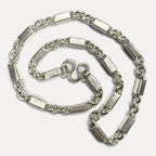 999 Pure Heavy Silver Sugarcane Curb Chain Necklace - 200g - 24"