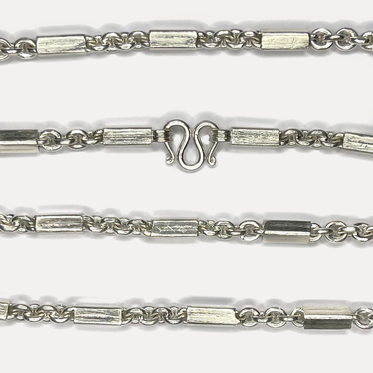 999 Pure Silver Sugarcane Curb Chain Necklace - 100g - 31inch