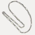 999 Pure Silver Sugarcane Curb Chain Necklace - 100g - 31inch
