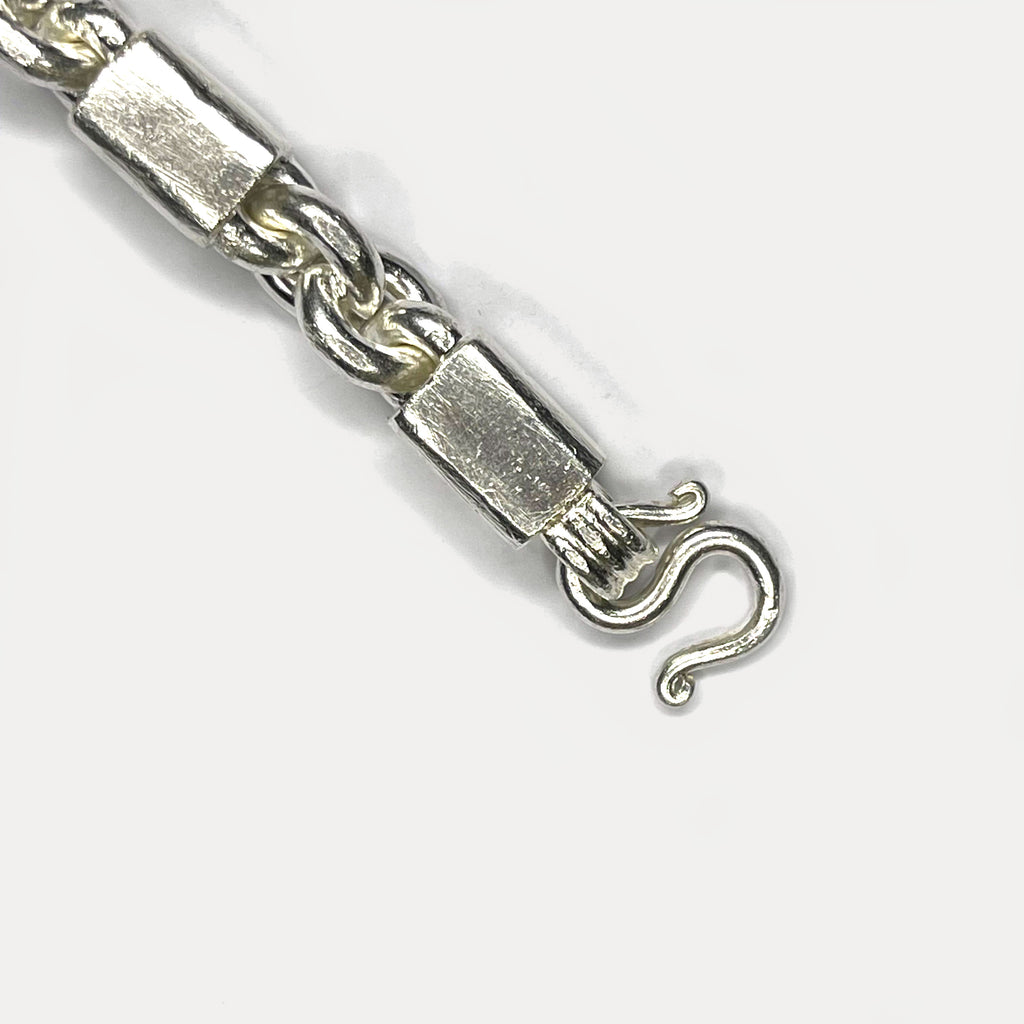 999 Pure Silver Heavy Figaro Bar Curb Bracelet - 100g