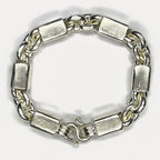 999 Pure Silver Heavy Figaro Bar Curb Bracelet - 100g