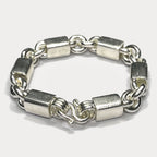 999 Pure Silver Heavy Figaro Bar Curb Bracelet - 100g