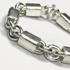 999 Pure Silver Heavy Figaro Bar Curb Bracelet - 100g