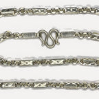999 Pure Silver Heavy Sugarcane Diamond Cut Curb Chain Necklace - 200g - 31inch