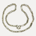 999 Pure Silver Heavy Sugarcane Diamond Cut Curb Chain Necklace - 200g - 31inch