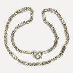 999 Pure Silver Heavy Sugarcane Diamond Cut Curb Chain Necklace - 200g - 31inch
