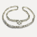 999 Pure Silver Heavy Sugarcane Diamond Cut Curb Chain Necklace - 200g - 31inch