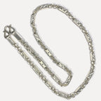999 Pure Silver Heavy Sugarcane Diamond Cut Curb Chain Necklace - 200g - 31inch