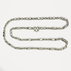 999 Pure Silver Sugarcane Diamond Cut Curb Chain Necklace - 100g - 31inch