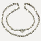999 Pure Silver Sugarcane Diamond Cut Curb Chain Necklace - 100g - 31inch