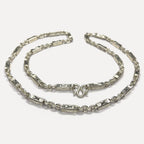 999 Pure Silver Sugarcane Diamond Cut Curb Chain Necklace - 100g - 31inch