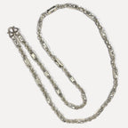 999 Pure Silver Sugarcane Diamond Cut Curb Chain Necklace - 100g - 31inch