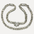 999 Pure Silver Heavy Sugarcane Diamond Cut Curb Chain Necklace - 200g - 24inch