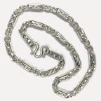 999 Pure Silver Heavy Sugarcane Diamond Cut Curb Chain Necklace - 200g - 24inch
