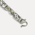 999 Pure Silver Heavy Diamond-Cut Figaro Bar Curb Bracelet – 100g