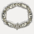 999 Pure Silver Heavy Diamond-Cut Figaro Bar Curb Bracelet – 100g