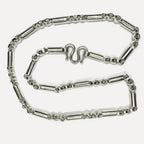 999 Pure Silver Heavy Round Sugarcane Belcher Chain Necklace - 200g - 31inch