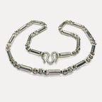 999 Pure Silver Heavy Round Sugarcane Belcher Chain Necklace - 200g - 31inch