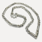 999 Pure Silver Heavy Round Sugarcane Belcher Chain Necklace - 200g - 31inch