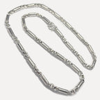 999 Pure Silver Round Sugarcane Belcher Chain Necklace – 100g – 31 Inch