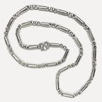 999 Pure Silver Round Sugarcane Belcher Chain Necklace – 100g – 31 Inch
