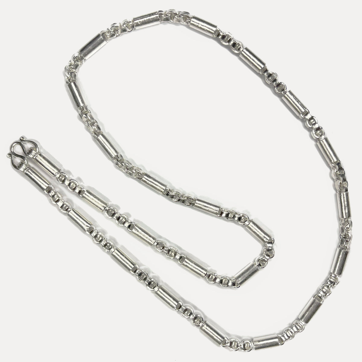 999 Pure Silver Round Sugarcane Belcher Chain Necklace – 100g – 31 Inch